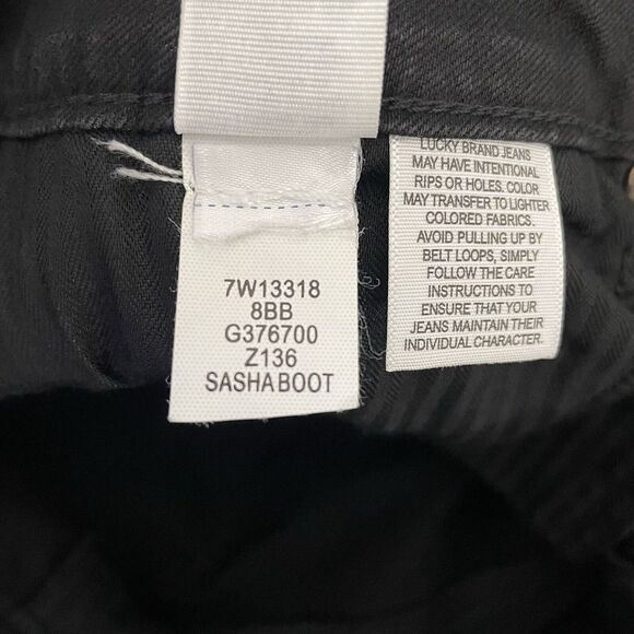 Lucky‎ Brand Women's 6/28R Dark Wash Shasha Boot Denim Jeans Black. - Picture 8 of 9